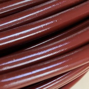 8mm Silicone Fiberglass Sleeve Brown Red Braided Coated
