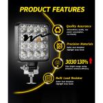 48W Square Vehicle LED Work Lights Bright 16 Leds Car Led Worklight