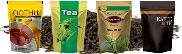 Stand up pouch with zipper , Empty tea bag stand up pouch with zipper