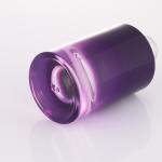 New design small ombre purple white pump 30ml empty serum container dropper
