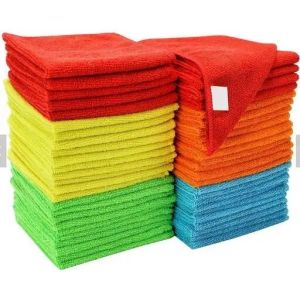 Custom Logo Microfiber Cleaning Cloths 400gsm Lint-Free Reusable