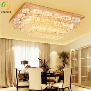 China Classic Luxury Gold Modern Crystal Ceiling Lamp Led Bulb Base E14 on sale
