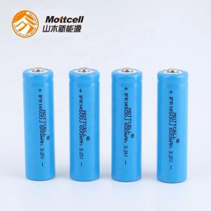 China 3.2V 600mah Rechargeable Cylinder Lithium Battery IFR 14500 For Electric Toothbrush factory