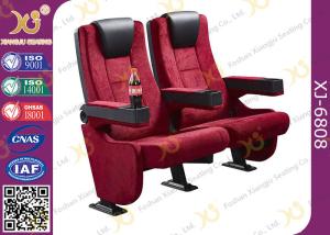 China Rocker Back luxury Movie Theatre Auditorium Chair With Tablet Arms factory