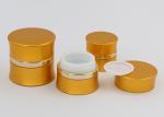 Gold 30ml Frosted Cosmetic Jars , Slim Waist Small Glass Makeup Containers With