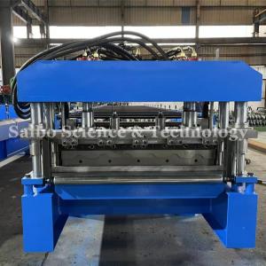 China Chain Drive Tile Roll Forming Machine For Color Steel Plate With 15 Stations factory