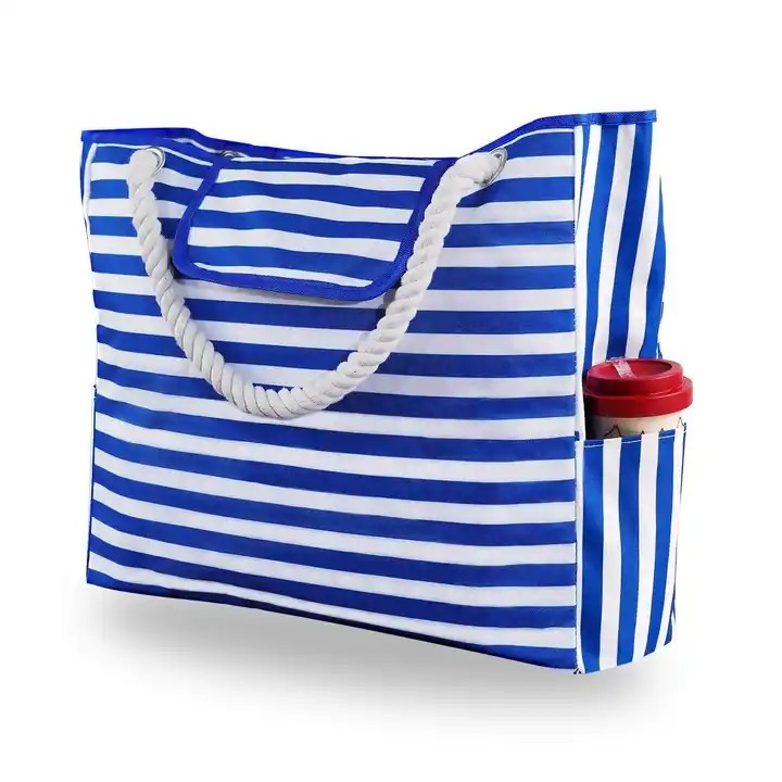 Heavy Duty Washable Cotton Canvas Bag Shoulder Tote Bag Waterproof Ristop With Zipper