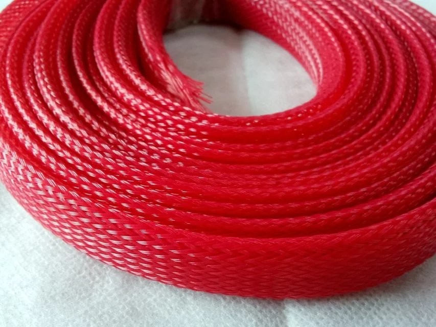 Braided Expandable Sleeving Cable Protection , Automobile Pet Expandable Braided Sleeving Black