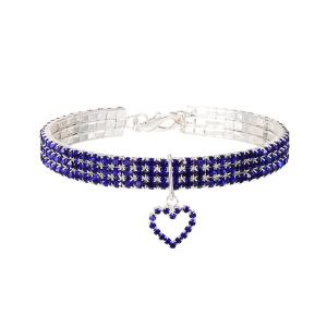 China Fashionable Hot Selling Pet Accessories Cat Collar With Crystal Shinning Decoration For Pet Cat Dog factory