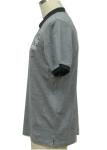 Grey Melange All Cotton Mens Polo T Shirts / Guys Polo Shirts 48 / 50 / 52 Sizes