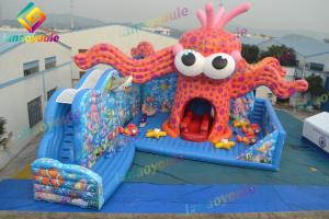 China Inflatable Octopus Park With Slide Outdoor Attraction Cartoon Slide Park factory