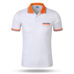 Embroidery Logo Fabric 240gsm Polo White V Neck T Shirt For Woman
