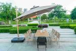 11 Pieces Outdoor Patio Furniture Plastic Wood Expandable Aluminum Garden Table
