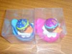 Purple Rubber Ducky Bath Toys , Personalized Floating Rubber Ducks Star Painting