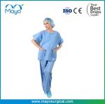 Nonwoven SBPP Disposable Scrub Suit With Pants SMS Hospital Disposable Scrubs