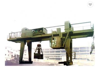 Cabin Control Double Girder Gantry Crane Rail Traveling Grapple Or Bucket Portal