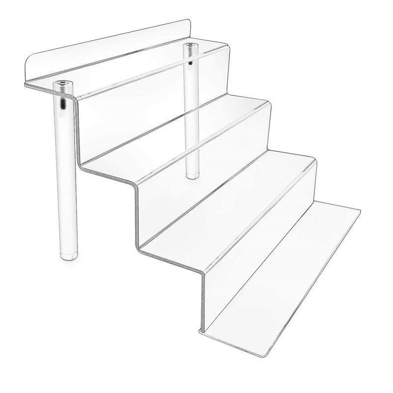 customized clear Acrylic Shelf organizer Acrylic Riser Display Stand
