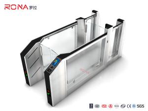 China Brushed Surface Speed Gate Fastlane Turnstile Half Height Turnstile With Fingerprint Reader factory