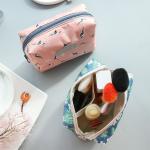 Lady'S Flower Pattern Polyester Cosmetic Makeup Bag