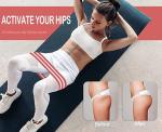 Fabric Cloth 30LB to 60LB Anti Slip Silicone Exercise Resistance Bands For Women