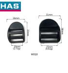 20mm / 25mm Black Plastic Ladder Lock Buckle Strap Adjuster For Webbing Gear
