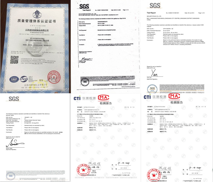 Single Sided VOID Security Labels Customizable For Electronic Industry