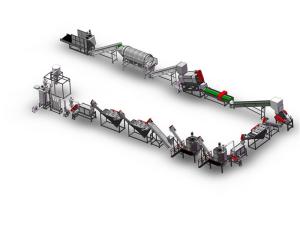 China CE 500kg H Plastic Waste Recycling Machine Pet Bottle Washing Line factory