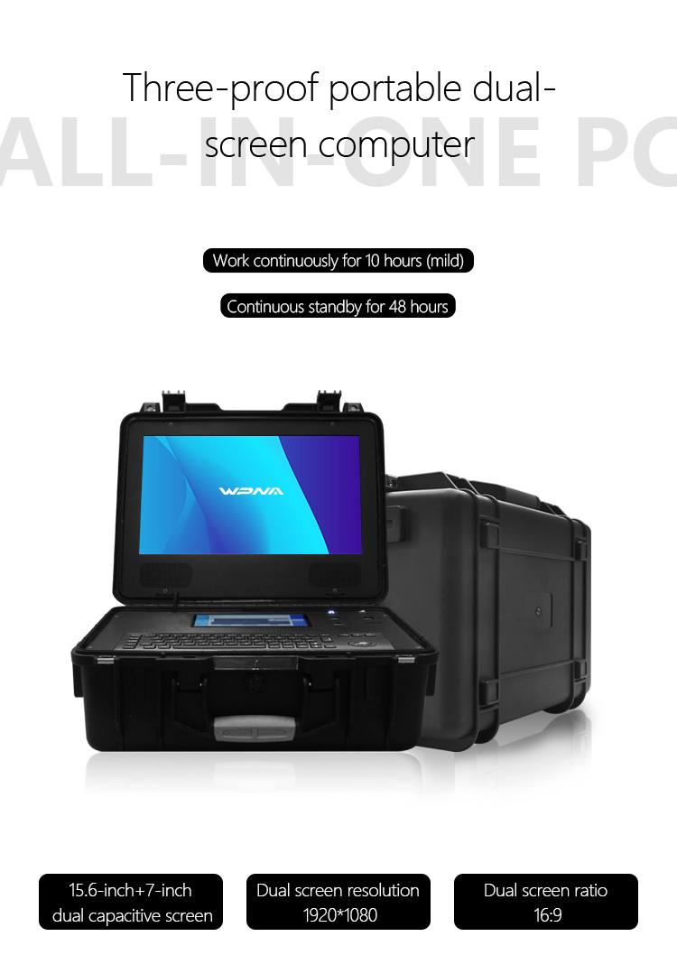Factory Direct Sales Industrial Dual Screen Tablet Pc 15.6 Inch Water Proof Dust Proof Pulgadas I5 I7 Os Win 10 Win 11 Optional Rugged Laptop