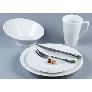China Stackable Smooth Surface 16Pc Ceramic Dinnerware Set factory