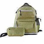 Golden Color Glitter School Backpack / Sports Travel Backpack Big Capacity