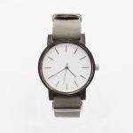 Sandalwood Black Leather Strap Watches Mens Japan Quartz Movement