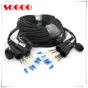 China Black Outdoor Armored Fiber Patch Cord FTTH SC/LC/FC/ST Simplex Fiber Count factory