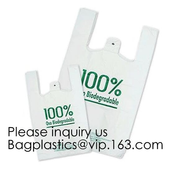 Wholesale Factory Compostable Biodegradable Plastic T-Shirt Bags,Biodegradable