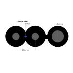 GJYXFCH G657A SM 1 Core FTTH Drop Fiber Optic Cable