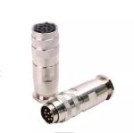 M16 M5 Male Female Circular AISG Connector 8 pin DIN Solder Type Metal Assebly