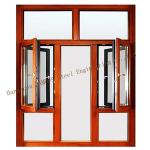 1.4-2.0mm Black Aluminum Storm Windows , Double Glazed Toughened Glass