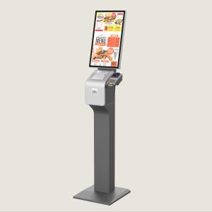 China Floor Stand 21.5'' Multi-Point Touch Self Ordering Kiosk Cash/Cashless Self Payment Kiosk factory