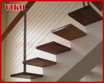 Steel Cable Stair VK78SC Carbon Steel Powder-coate Aluminum Baluster Treed Beech