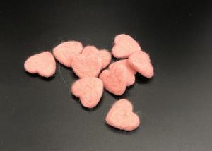 China Cute Heart Pattern Coloured Felt Balls For Home Decor Room Ornaments factory