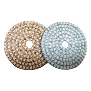 China Flexible Copper Hybrid Transitional polishing pad for undulated concrete floor surface available in 3 inch from #30 #50 factory