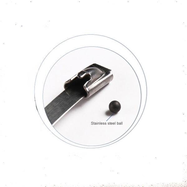 Ball type pvc cable marker self locking nylon cable tie ss304/316 pvc coated