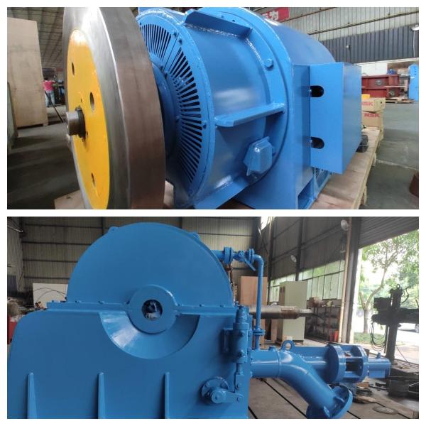 Cast Iron Pelton Wheel Turbine Generator Rated Current 100A-1000A 100KW-50MW For