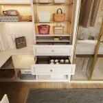 Particle Board Walk In Robe Storage Wardrobe Furniture Anti Scratch