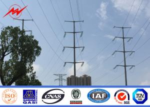 China Bitumen Galvanized Steel Q345 Electric Power Pole With 355 Mpa Yield Strength factory
