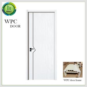 China Upvc Fire Rated Solid Core Door , WPC Plain Wood Door Hotel Use factory