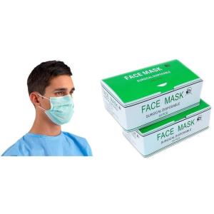 China Blue Disposable 3 Ply Non Woven Surgical Face Mask For Home Office Hospitals factory