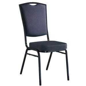 China YLX-6079 Black Aluminium/Steel Square Back Banquet Dining Chair for Restaurant factory