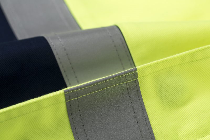 99% Cotton Anti Static FR Work jacket With Reflective Tape , HIVIS FR Work jacket Mens