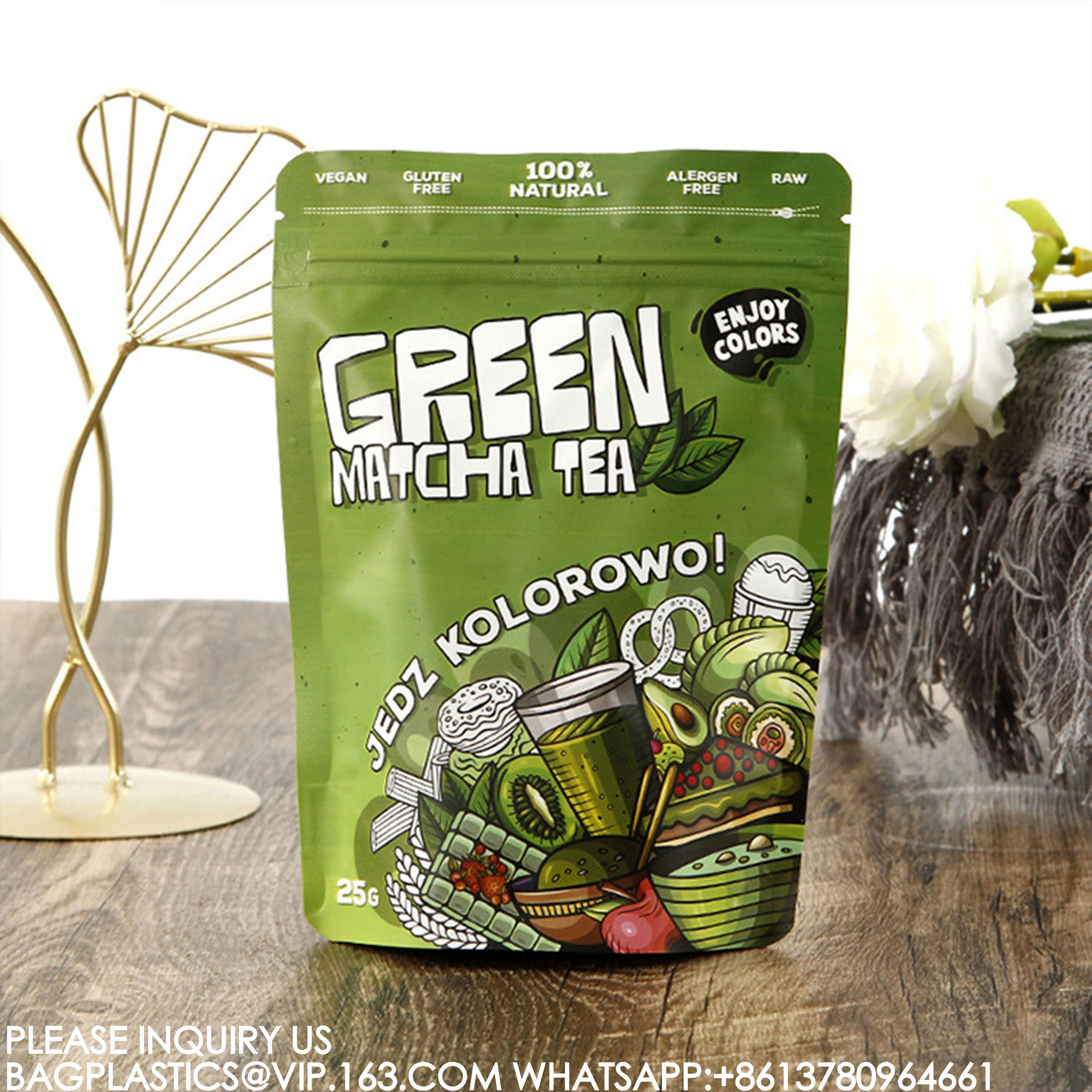 sustainable Mylar Packaging Bags Resealable Aluminium Foil Bags Zip Food Storage Bags