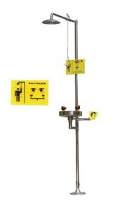 China Safety Laboratory Fittings , Stainless Steel Emergency Eyewash Shower factory